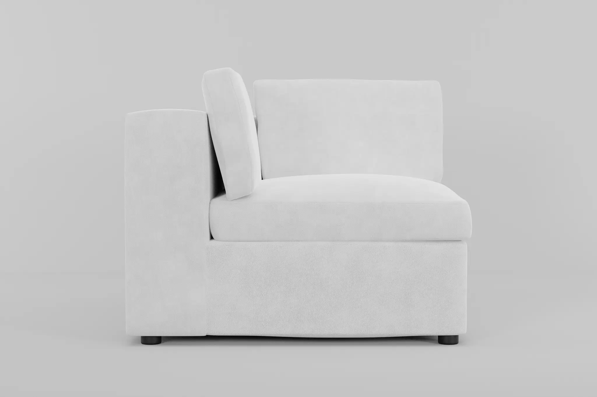 Destin Peyton White Fabric Corner Chair Destin Peyton White Fabric Corner Chair