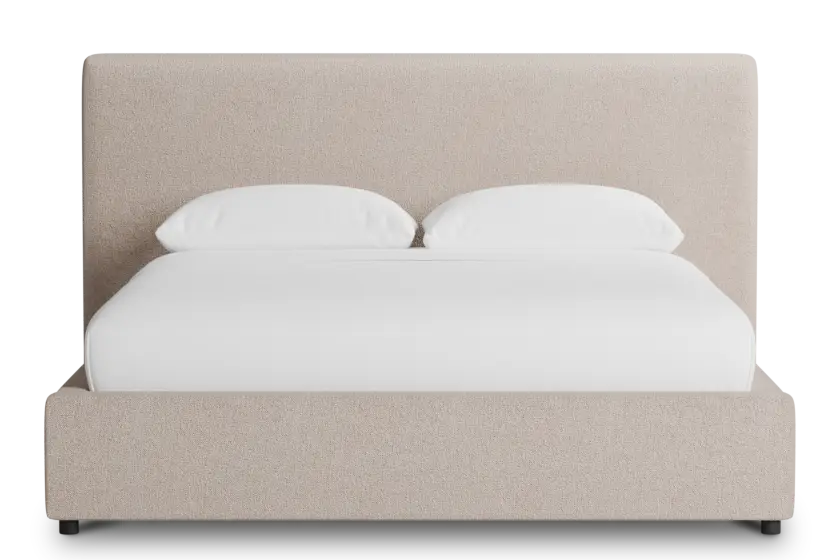 Grayton Elite Light Taupe 44" Upholstered Platform Bed Grayton Elite Light Taupe 44" Upholstered Platform Bed