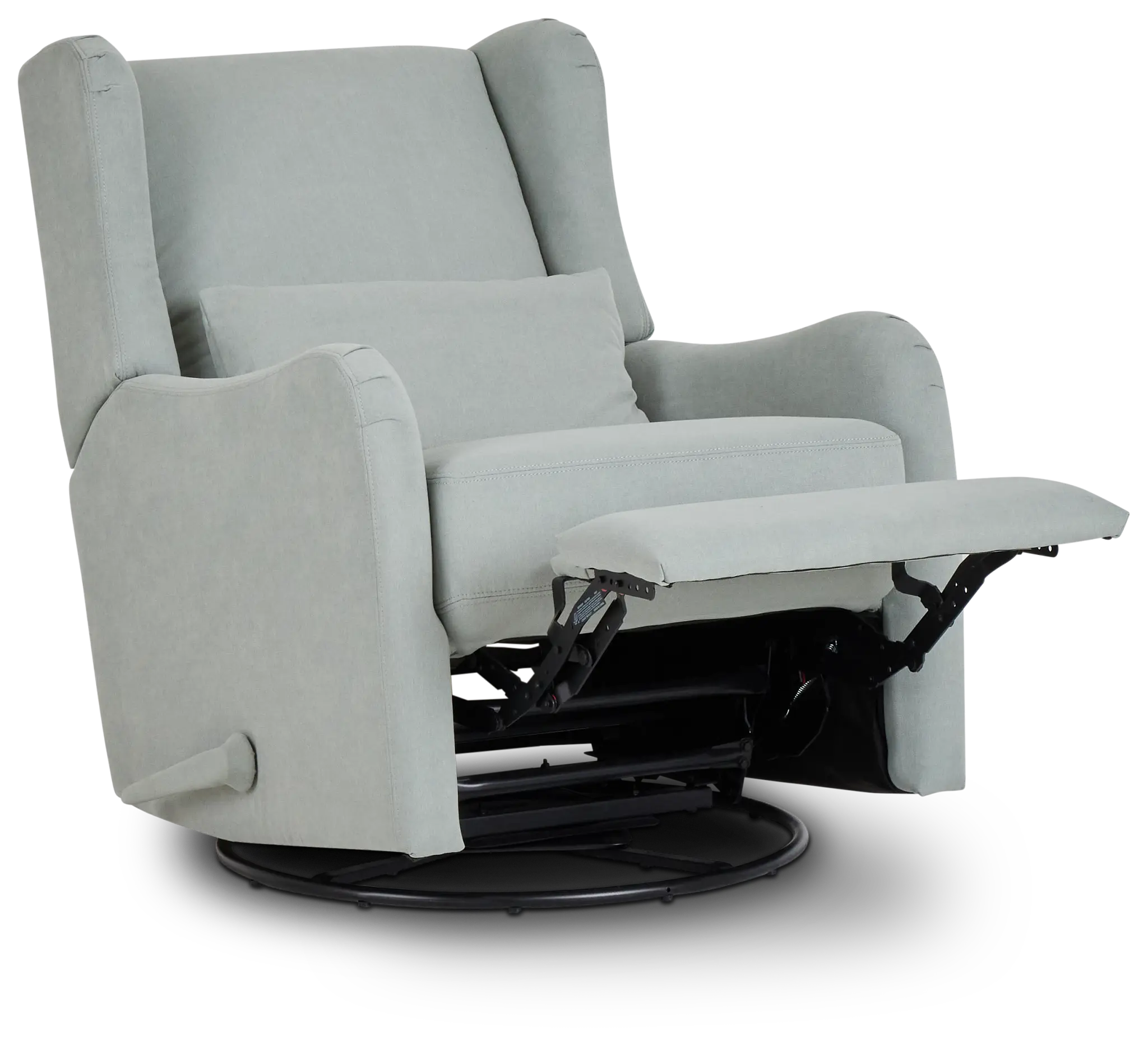 Georgia Light Blue Fabric Swivel Glider Recliner Georgia Light Blue Fabric Swivel Glider Recliner