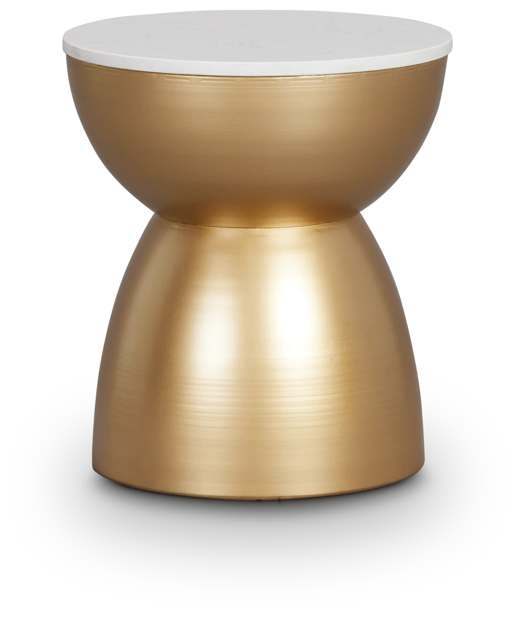 Sarnia Gold Round Accent Table
