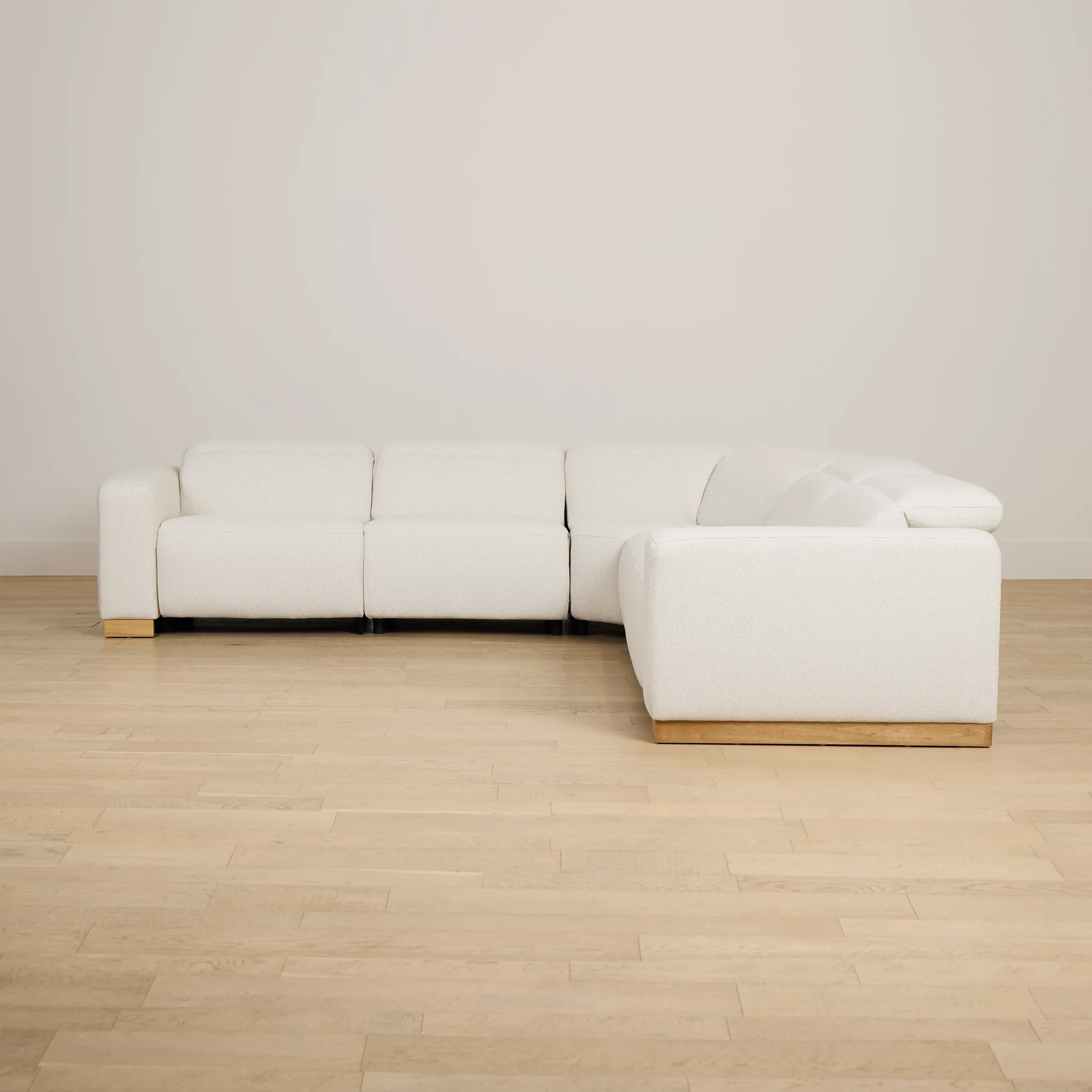 Leona Light Beige Light Tone Medium Triple Power 2-arm Sectional