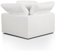 Nixon White Fabric Corner Chair