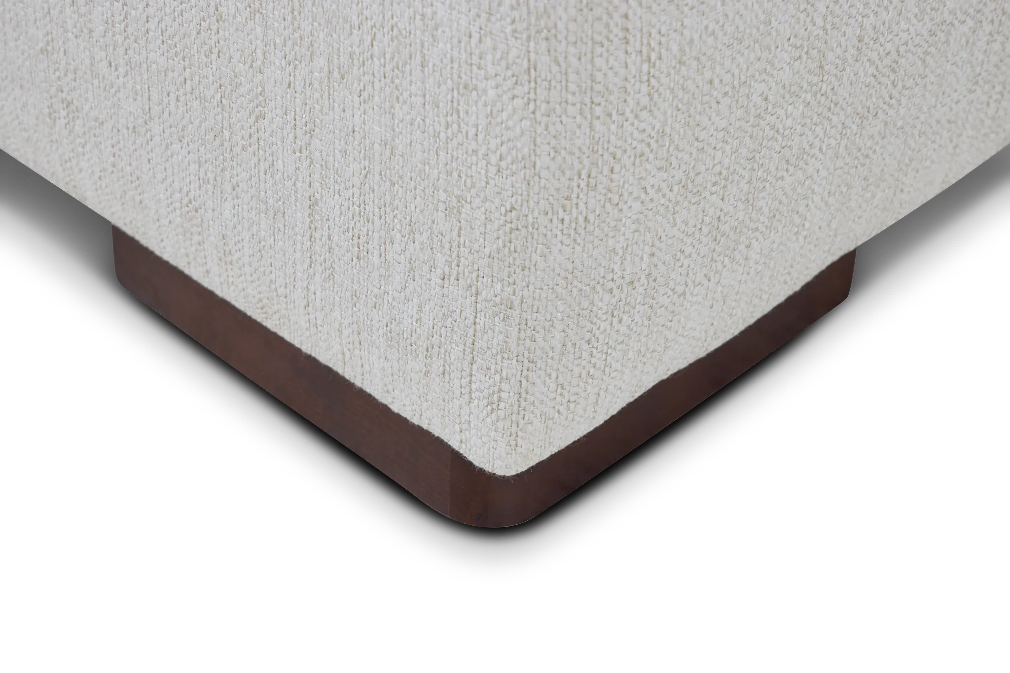 Austin White Fabric Small Left Cuddler Sectional