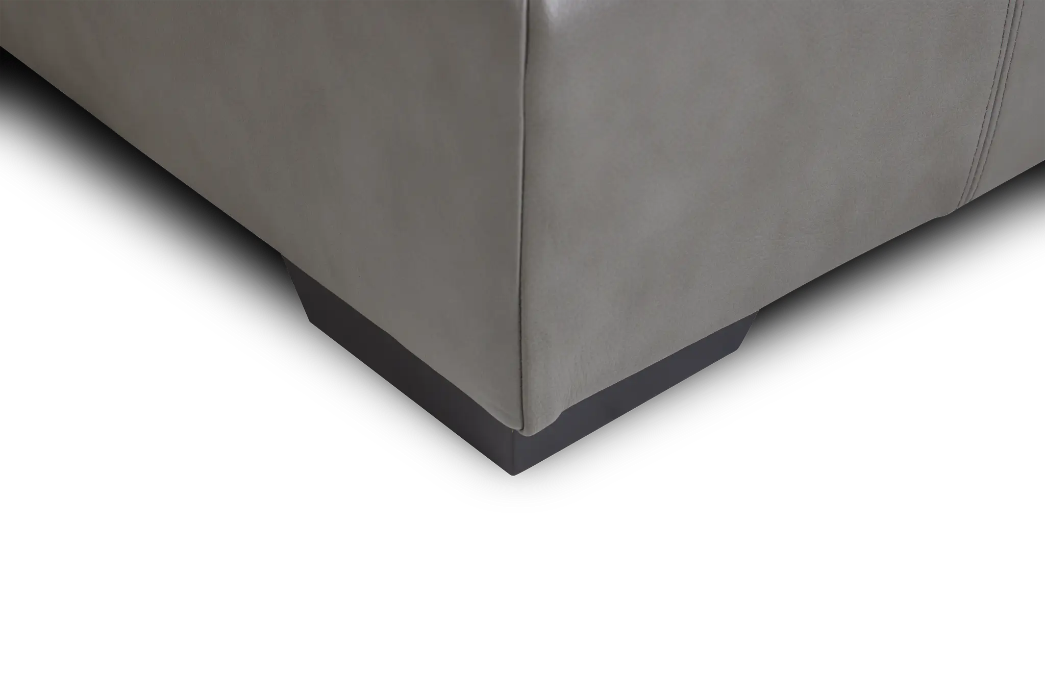 Dawkins Gray Leather Small Right Chaise Sectional Dawkins Gray Leather Small Right Chaise Sectional