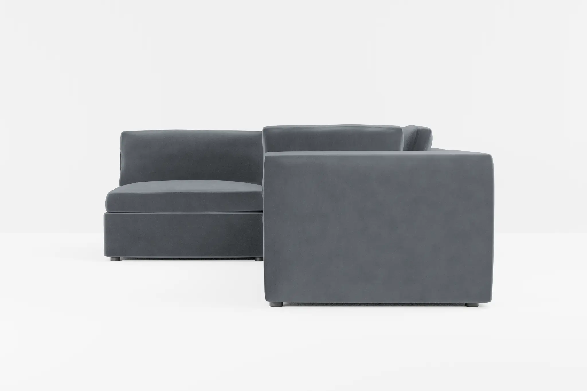 Destin Joya Gray Velvet 4-piece Modular Sectional Destin Joya Gray Velvet 4-piece Modular Sectional