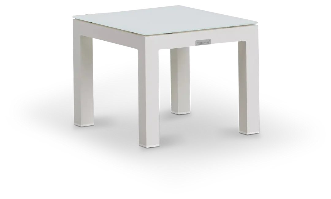 Lisbon3 White End Table