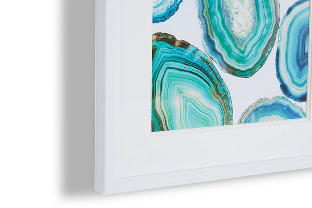 Geode2 Blue Framed Wall Art