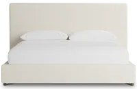 Grayton Gellar White 54" Upholstered Platform Bed