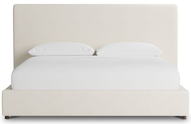 Grayton Gellar White 54" Upholstered Platform Bed