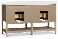 Alden Light Gray 60" Double Bathroom Vanity