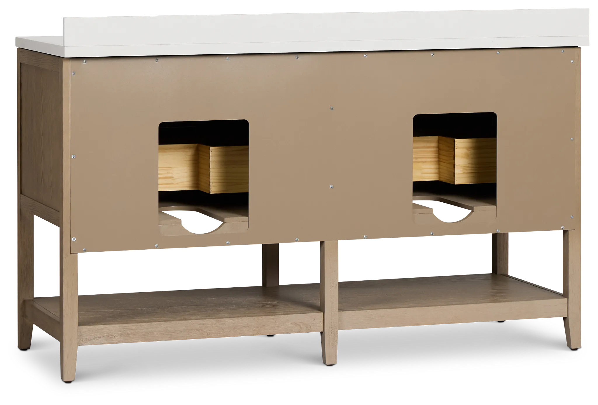 Alden Light Gray 60" Double Bathroom Vanity