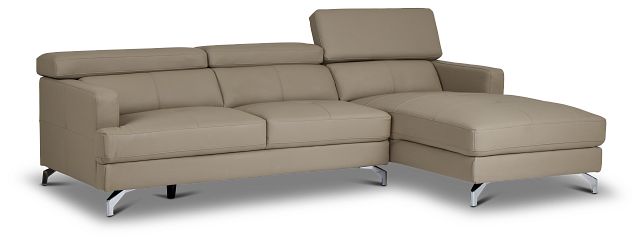 Marquez Taupe Micro Right Chaise Sectional (5)