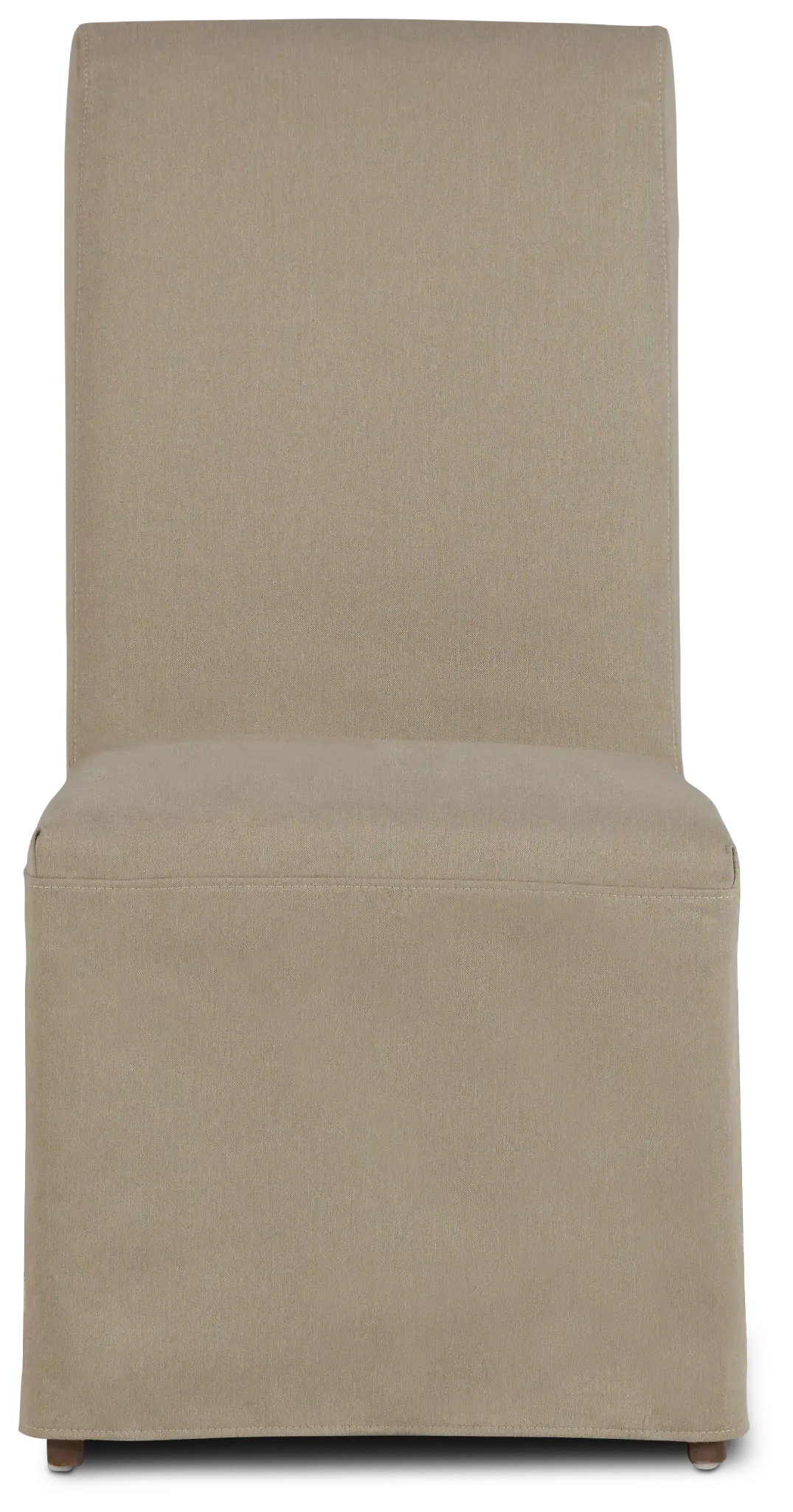 Destination Beige Long Slipcover Chair With Medium-tone Leg Destination Beige Long Slipcover Chair With Medium-tone Leg