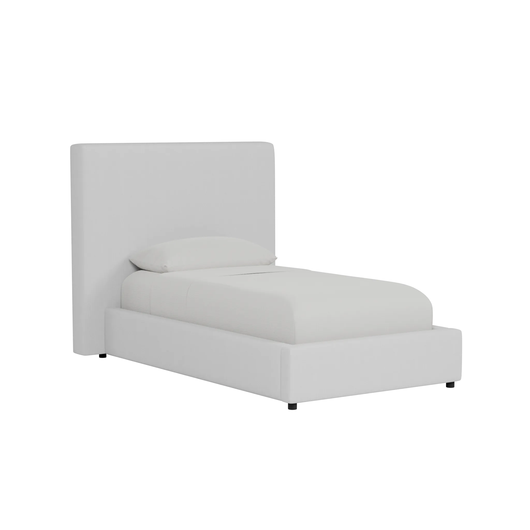 Grayton Revenue White 54" Upholstered Platform Bed