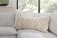 Lottie Beige Lumbar Accent Pillow