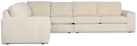 Charlie Ivory Fabric Medium Two-arm Sectional