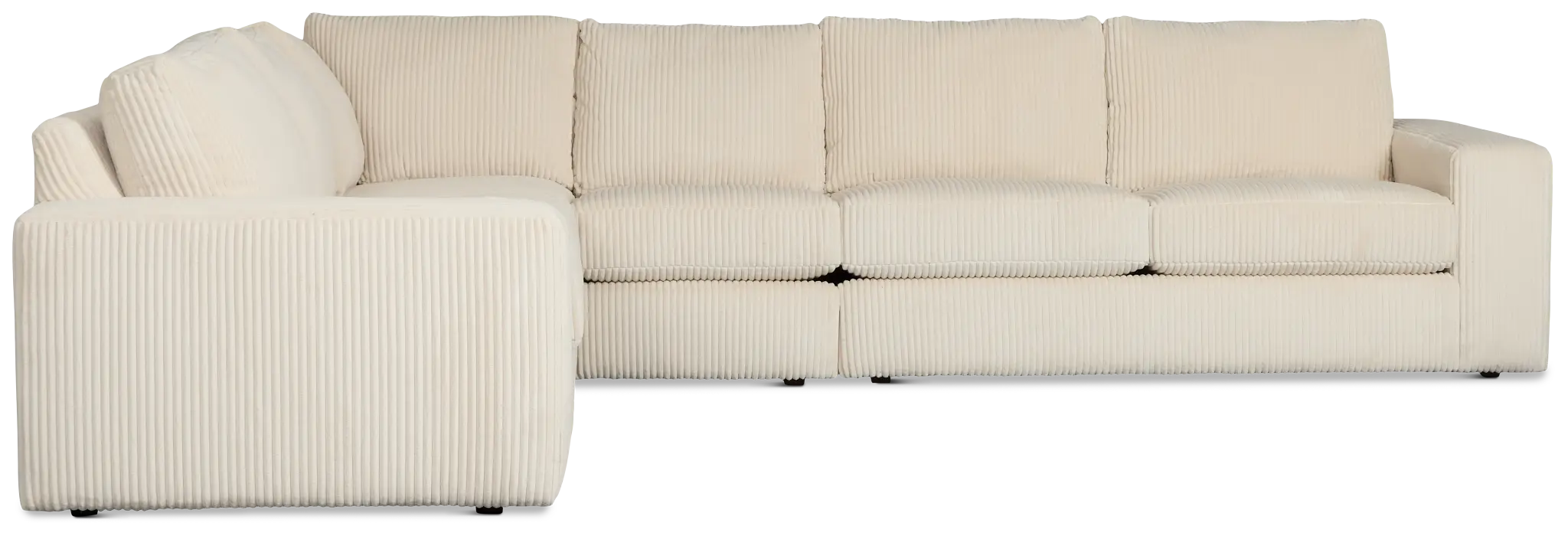 Charlie Ivory Fabric Medium Two-arm Sectional Charlie Ivory Fabric Medium Two-arm Sectional