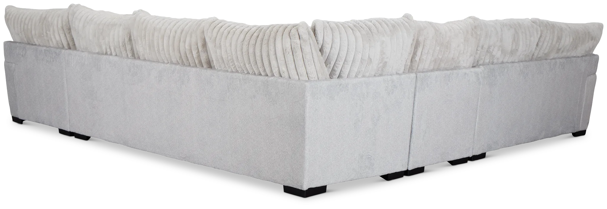 Kylie Light Gray Fabric Large Right Chaise Sectional