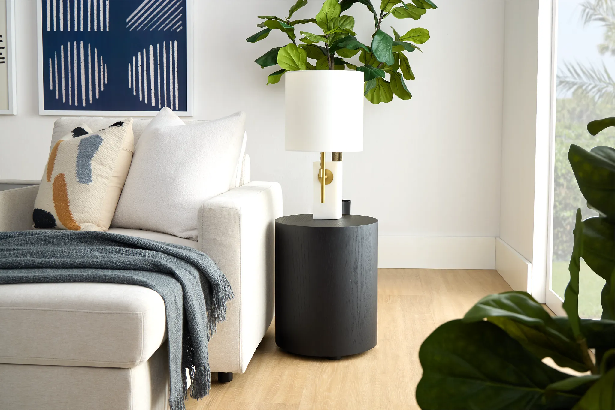 Lexie Dark Tone Round End Table