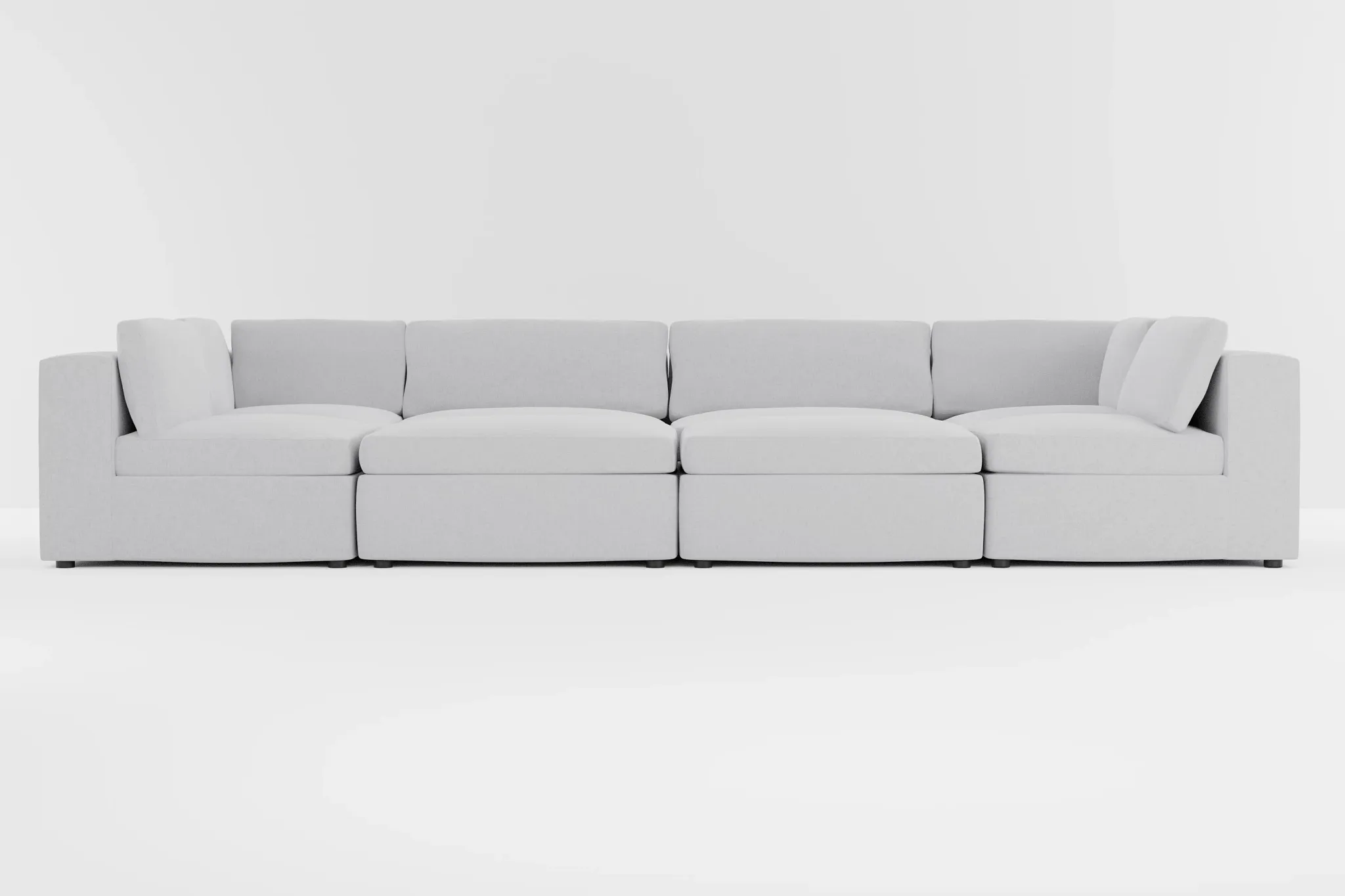 Destin Delray Light Gray Fabric 8-piece Pit Sectional