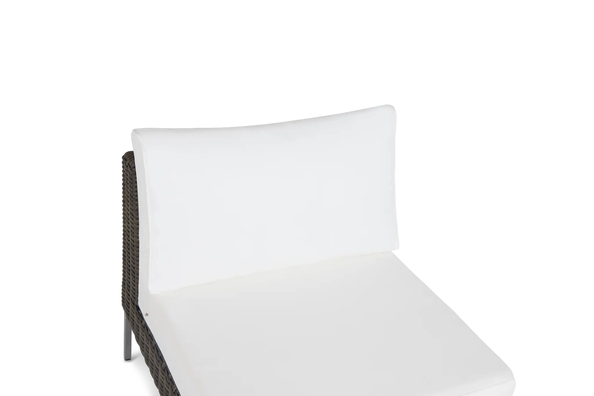 Tulum White Woven Armless Chair W/ Cushion Tulum White Woven Armless Chair W/ Cushion