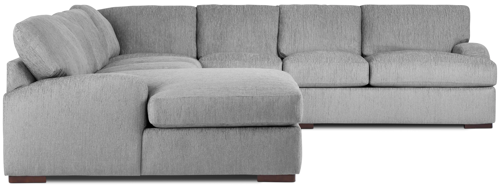 Alpha Light Gray Fabric Large Left Chaise Sectional Alpha Light Gray Fabric Large Left Chaise Sectional