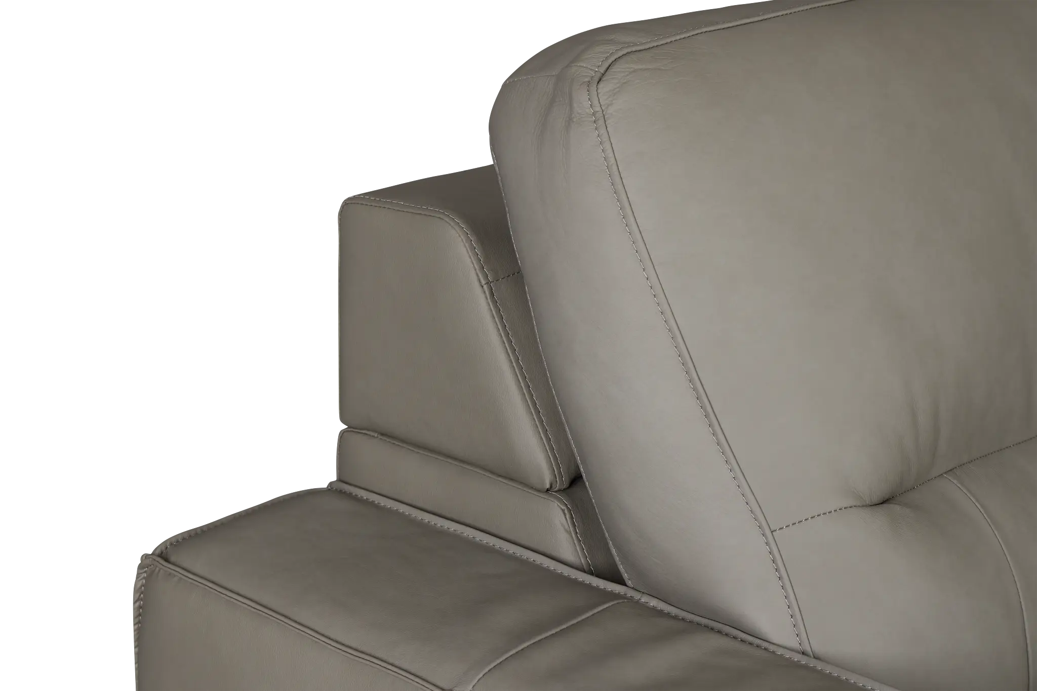 Rudy Gray Lthr/vinyl Left Dual Power Extension Chaise Sectional Rudy Gray Lthr/vinyl Left Dual Power Extension Chaise Sectional