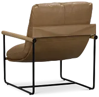 Margo Brown Leather Accent Chair