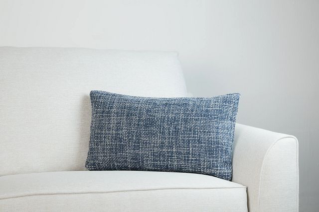 Sutt Dark Blue Lumbar Accent Pillow
