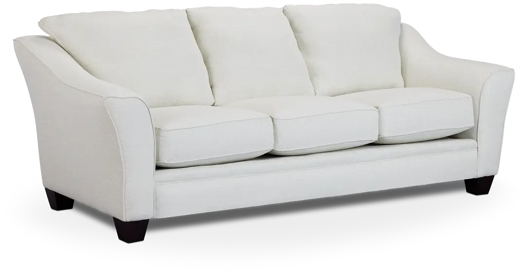 Avery White Fabric Sofa Avery White Fabric Sofa