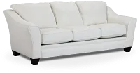 Avery White Fabric Sofa