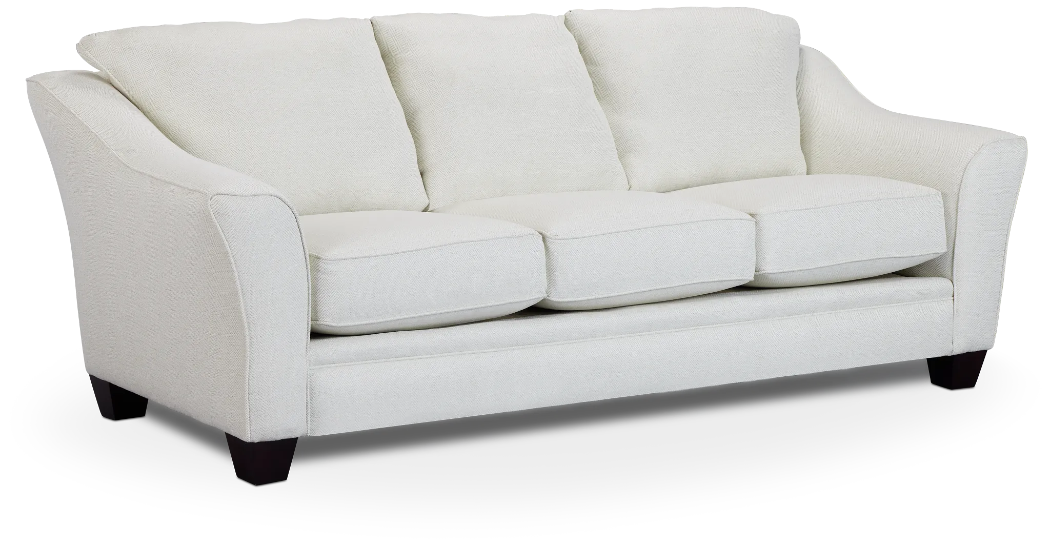 Avery White Fabric Sofa