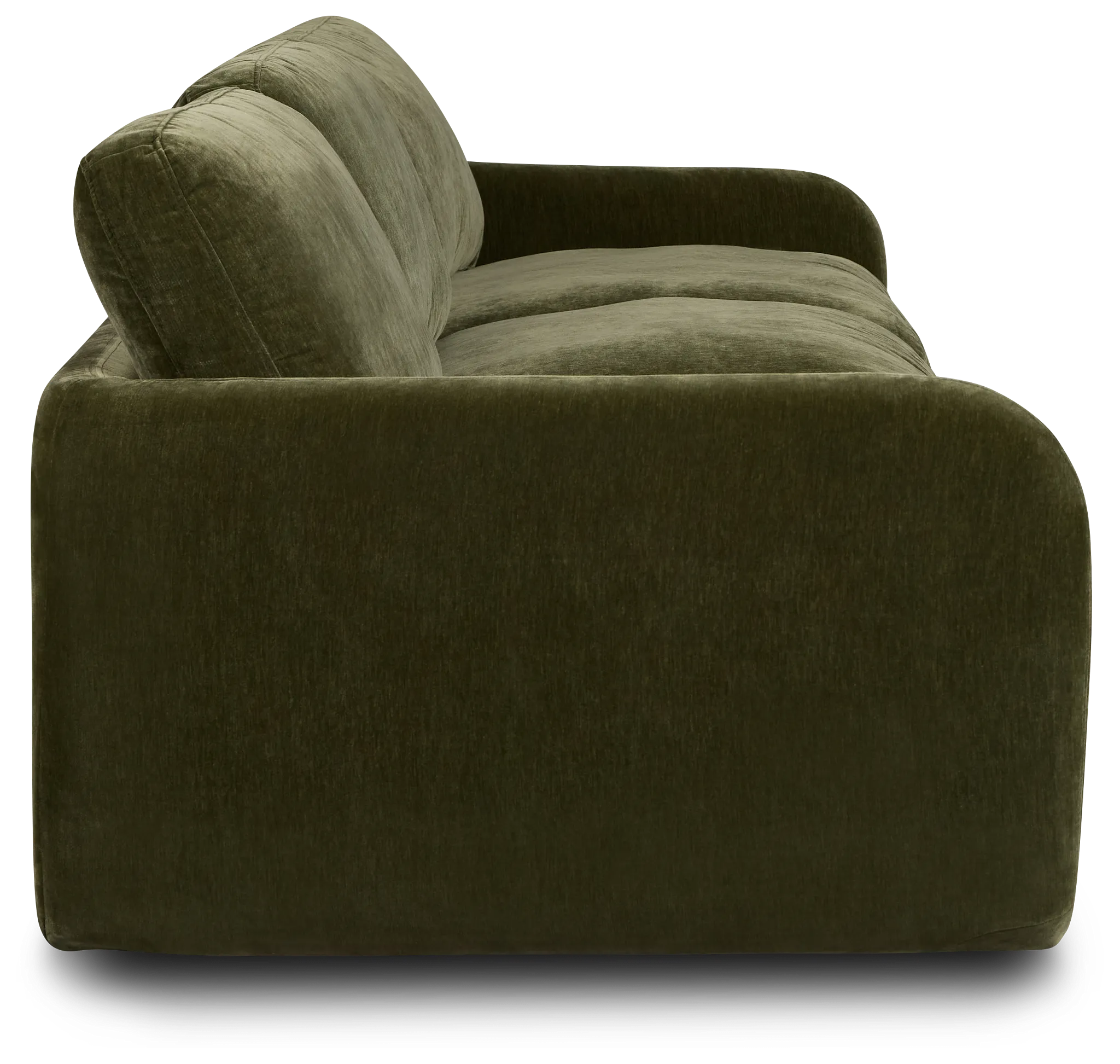 Jules Green Velvet 3 Piece Modular Sofa