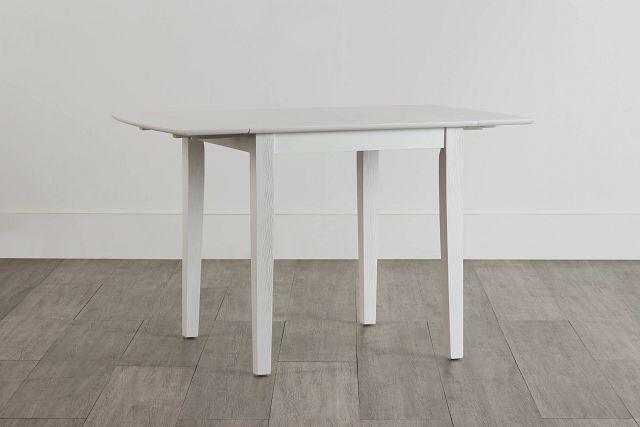 Woodstock White Drop Leaf Rectangular Table