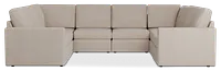 Citymod Beige Fabric 8-piece Modular Sectional