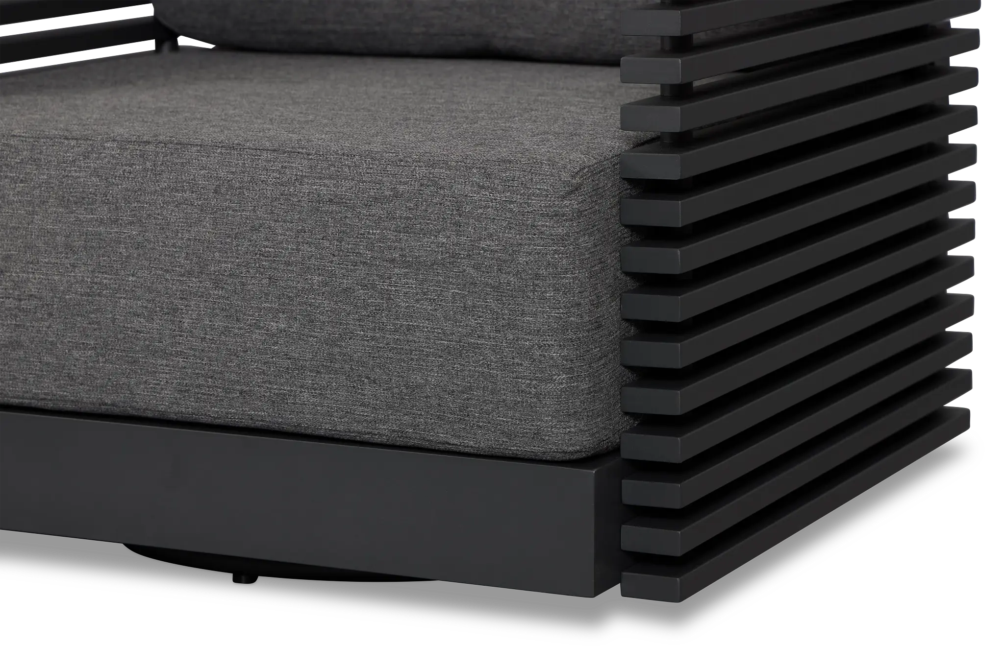 Monterey Black Aluminum Swivel Chair With Gray Cushions Monterey Black Aluminum Swivel Chair With Gray Cushions