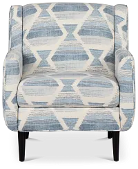 Everly Blue Fabric Accent Chair