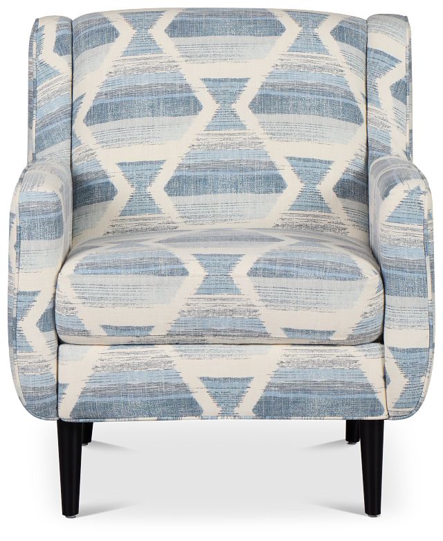 Everly Blue Fabric Accent Chair