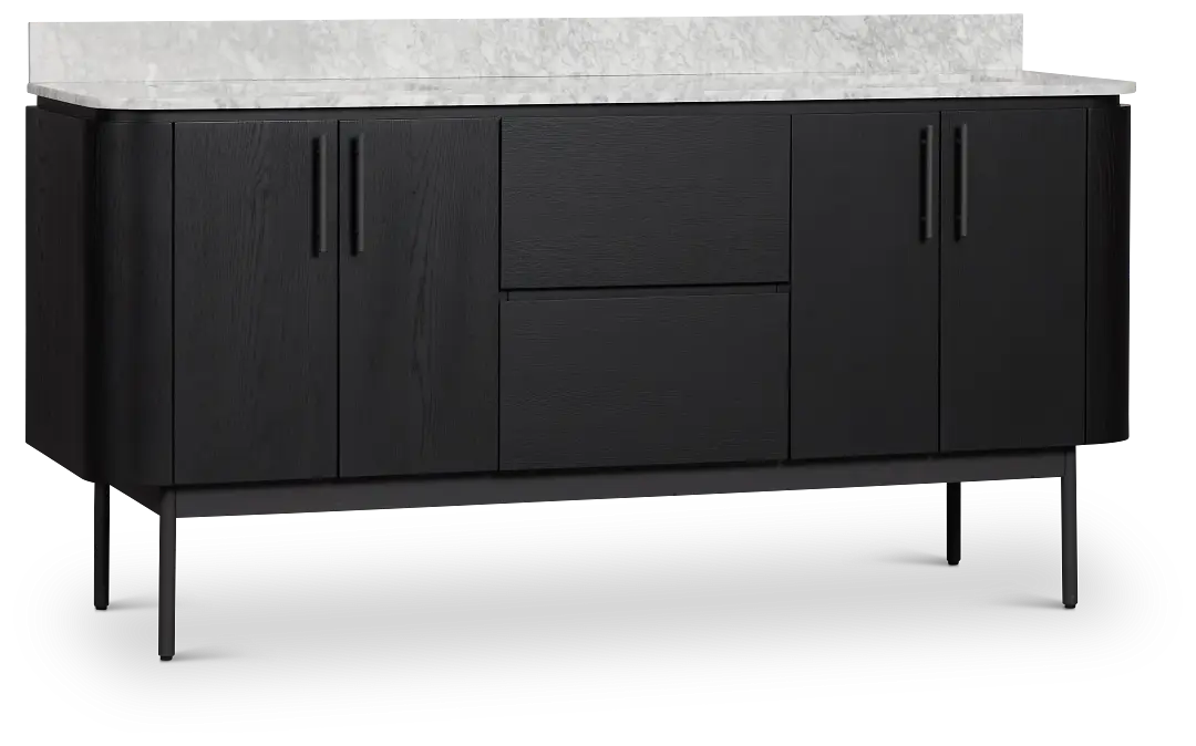Nomad Black 72" Double Bathroom Vanity Nomad Black 72" Double Bathroom Vanity