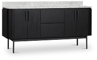 Nomad Black 72" Double Bathroom Vanity