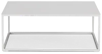 Malaga White Square Coffee Table