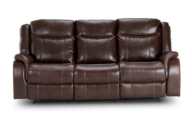Lowe Dark Brown Micro Power Reclining Sofa (1)