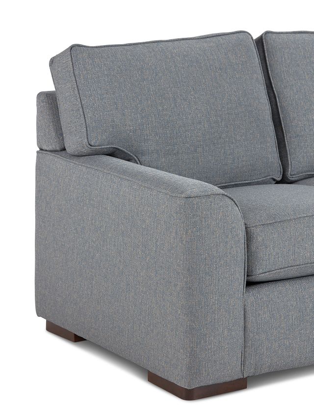 Austin Blue Fabric Right Chaise Sectional