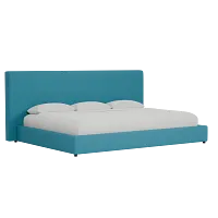 Grayton Elite Teal 54" Upholstered Platform Bed