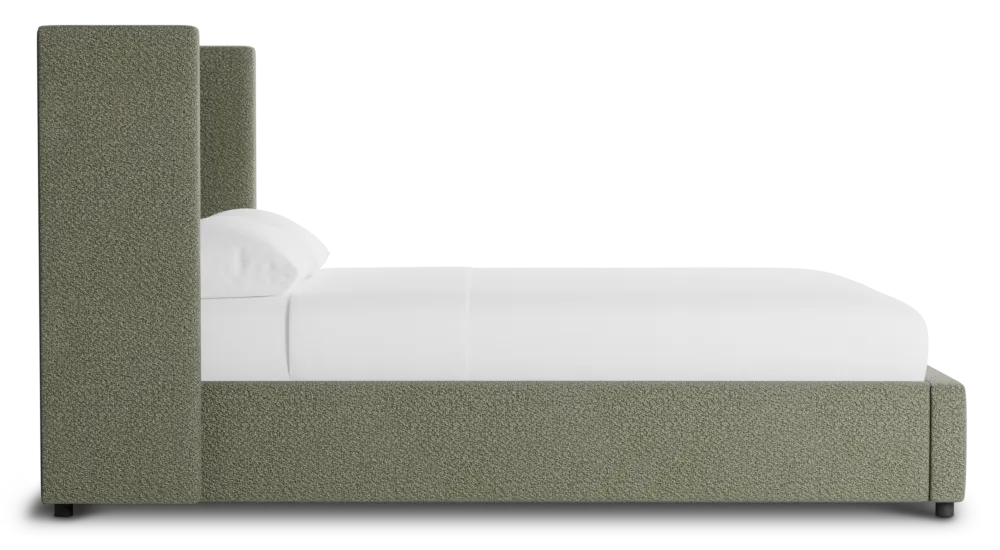 Captiva Sutton Green 48" Upholstered Shelter Bed