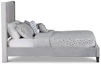 Audrey Dark Gray Velvet Platform Bed