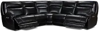Casey Black Lthr/vinyl Small Two-arm Power Reclining Sectional