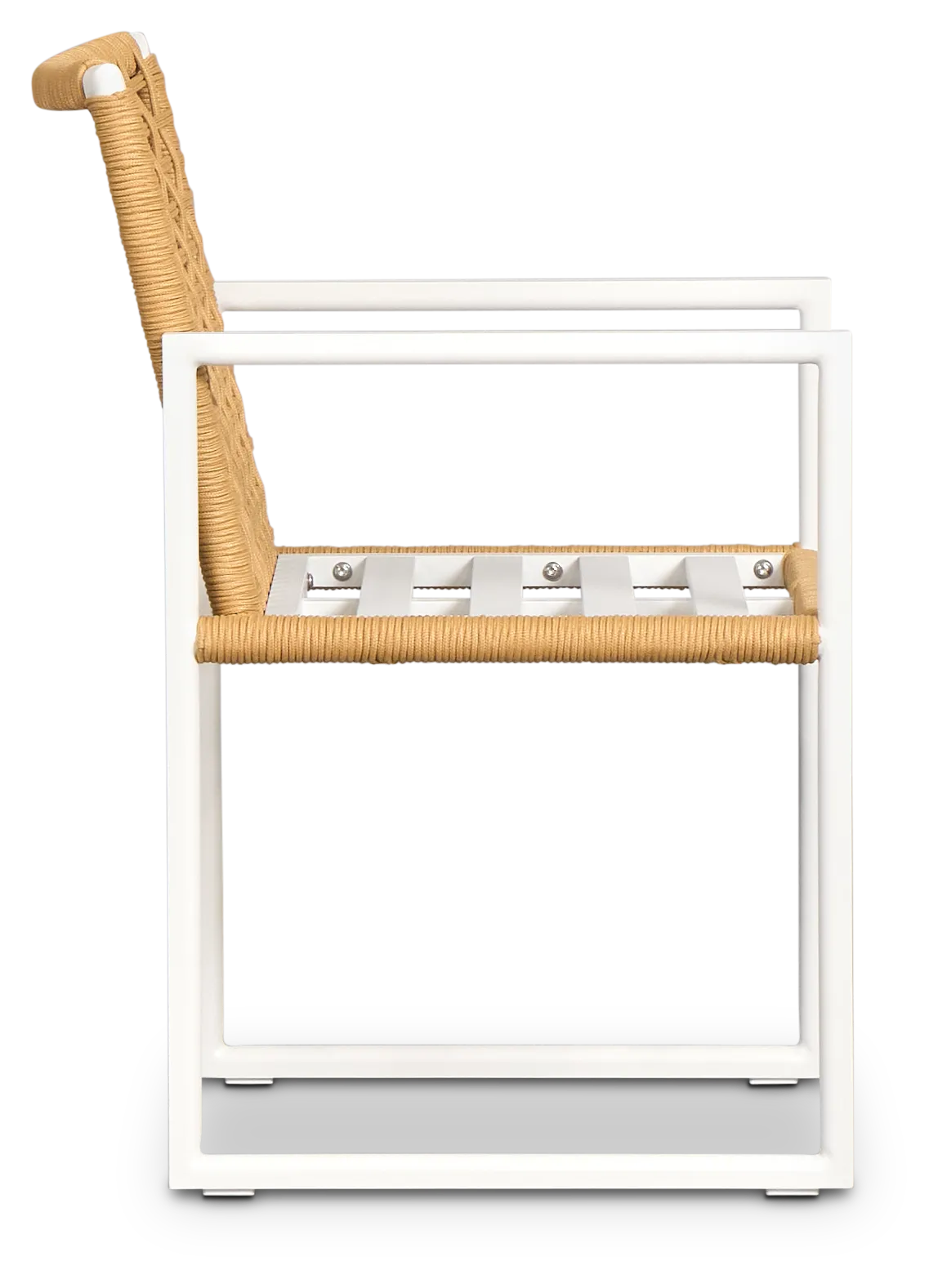 Sunrise White Aluminum Arm Chair Frame