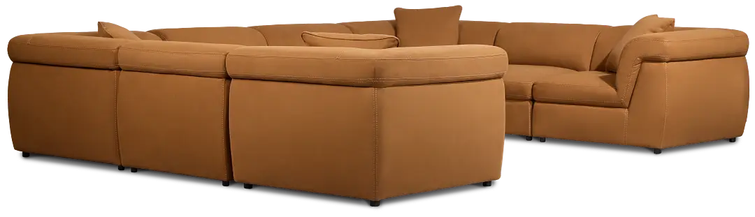Aria Medium Brown Micro Immersive 8-piece Modular Sectional W/4 Speakers Aria Medium Brown Micro Immersive 8-piece Modular Sectional W/4 Speakers