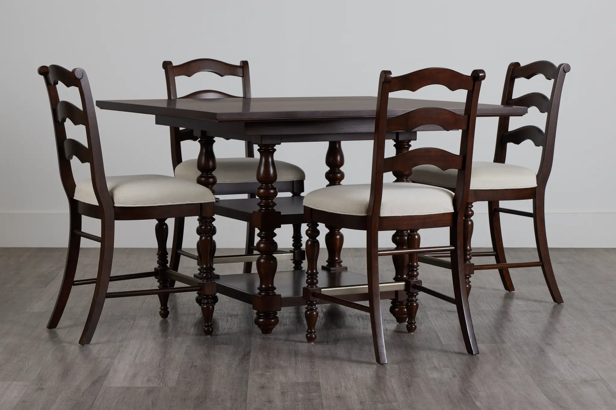 Savannah Dark Tone High Table & 4 Barstools Savannah Dark Tone High Table & 4 Barstools
